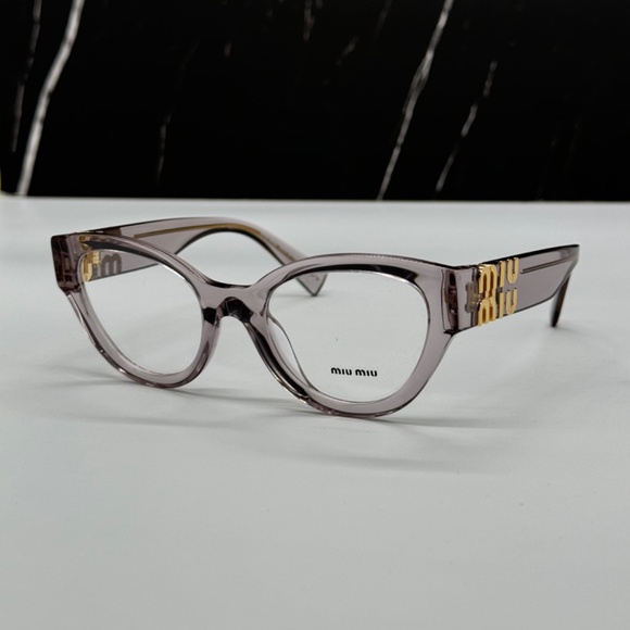 NEW VMU 01V 12W1O1 MIU MIU GREY CLEAR MU01VV 12W1O1 CAT EYE WOMEN EYEGLASSES main image 5